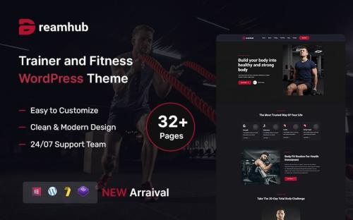 DreamHub – Personal Trainer and Fitness WordPress Theme theme free